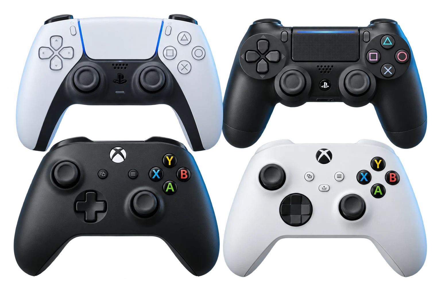 Manettes DualSense, DualShock 4, Xbox Series et Xbox One
